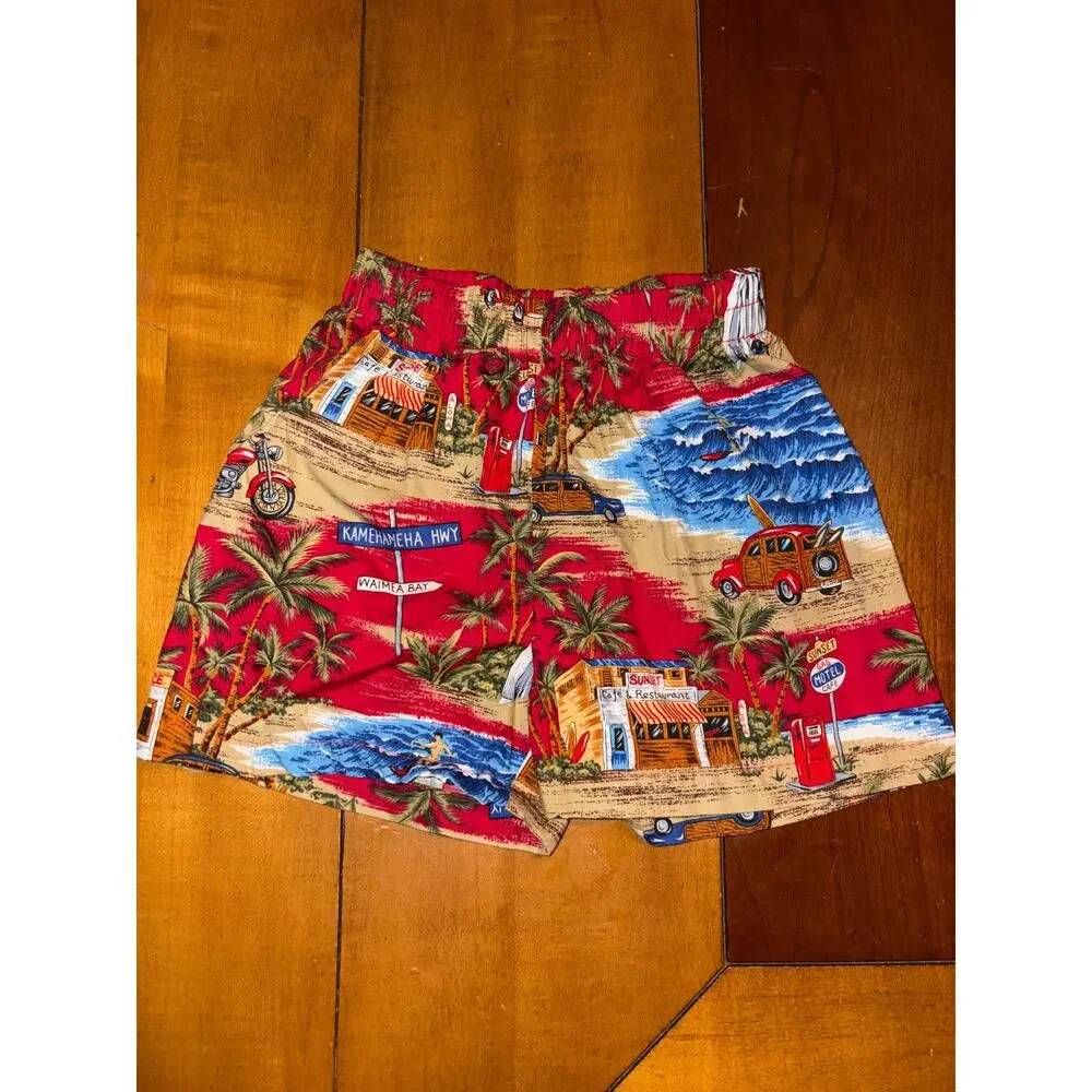 Authentic Hawaiian Shorts Sz 2 100% Cotton - Picture 2 of 3